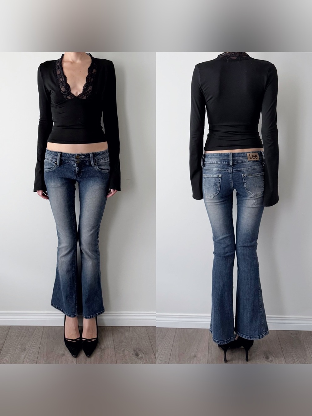 Vintage Lee low rise flared jeans